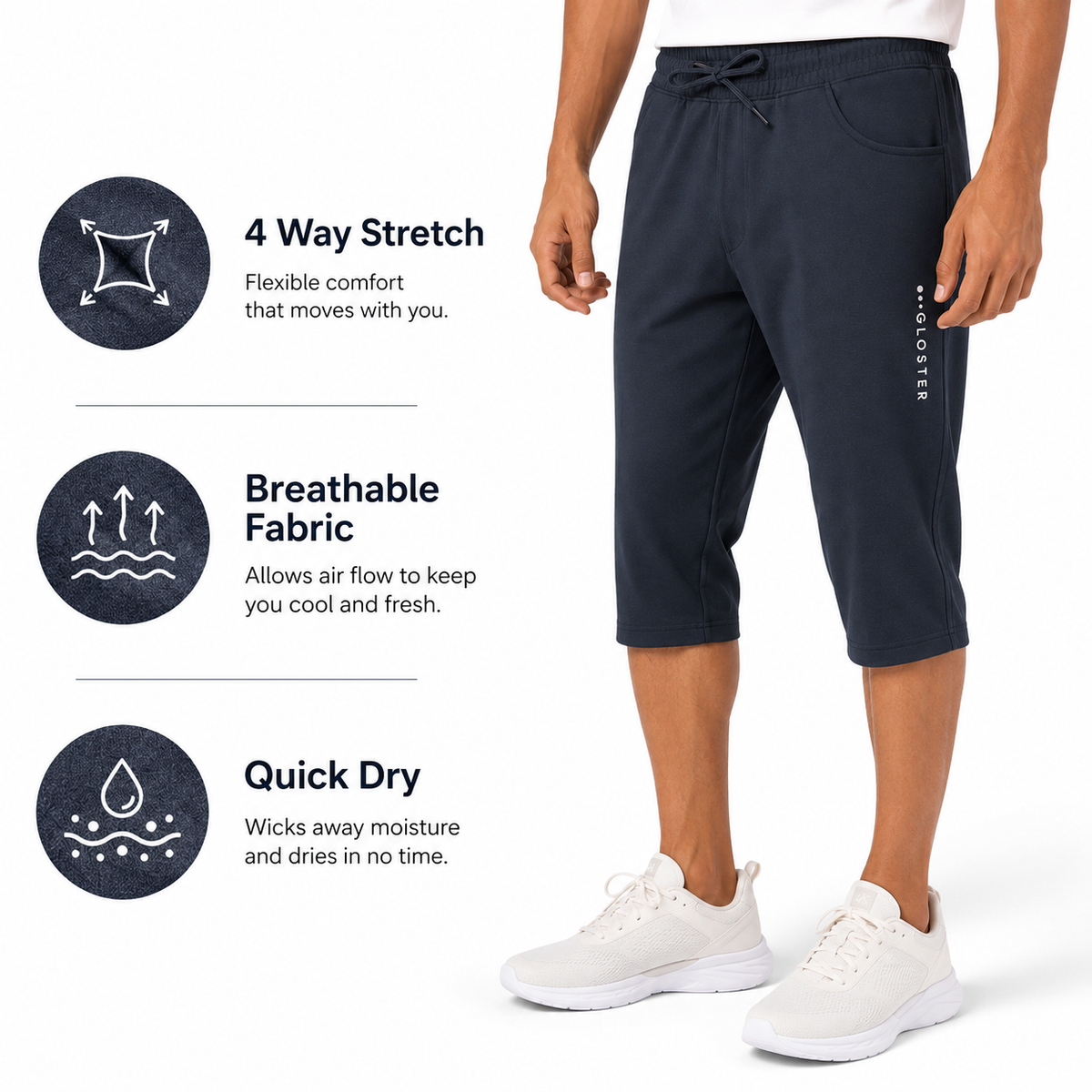 Man's Energy 4 Way Capri