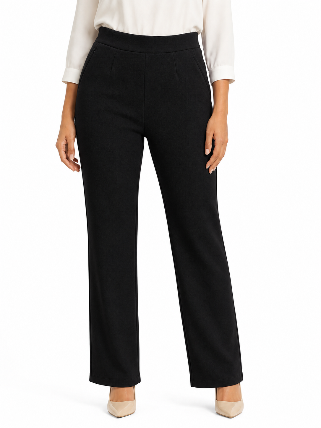 Women's Office Pants High Waist Wide Leg Trousers
