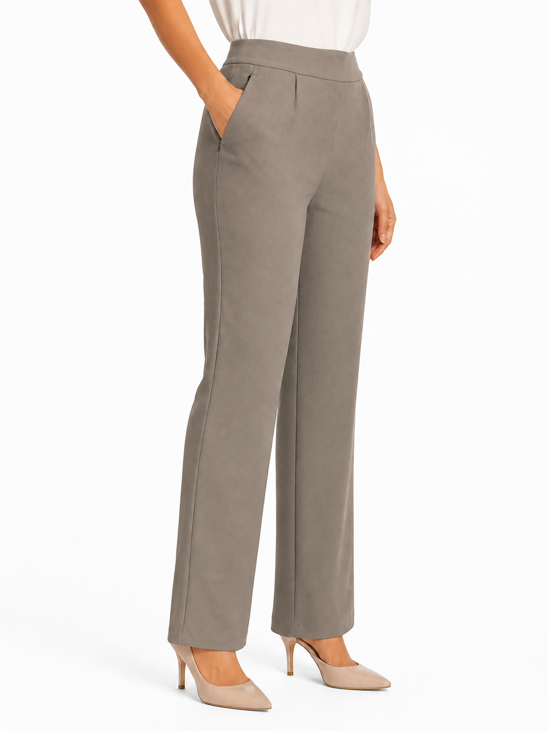 Women's Office Pants High Waist Wide Leg Trousers