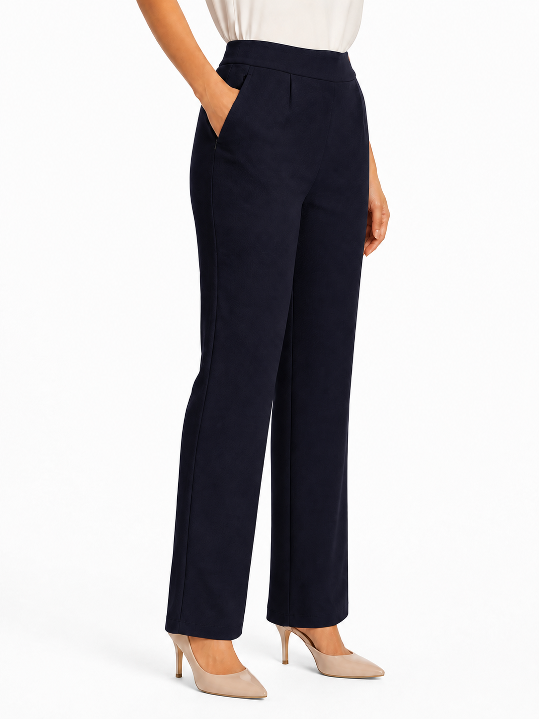 Women's Office Pants High Waist Wide Leg Trousers