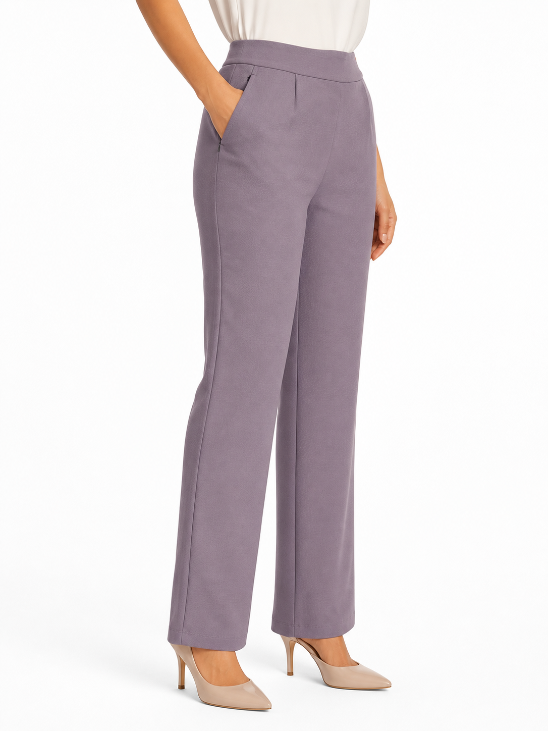 Women's Office Pants High Waist Wide Leg Trousers