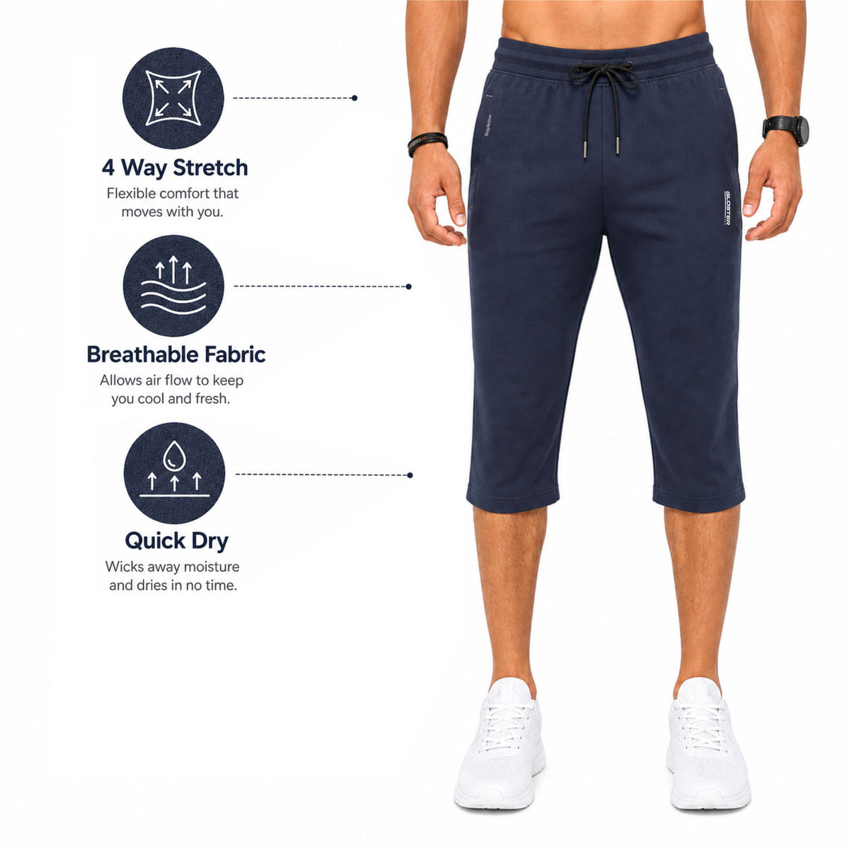 Men's Active Capri